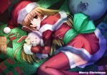  christmas gift puppet ryoumoto_ken santa santa_costume thighhighs 