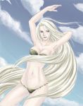  bikini blonde_hair bo_chi_ko breasts cleavage final_fantasy final_fantasy_iv long_hair solo swimsuit very_long_hair yellow_eyes 