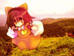  flying hakurei_reimu japanese_clothes miko ribbon ribbons touhou watari_tanikiri 