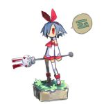  bunny detached_sleeves disgaea faux_figurine hair_ribbon hair_ribbons harada_takehito nippon_ichi original pleinair pointy_ears polearm rabbit red_eyes ribbon ribbons short_hair spear thigh-highs thighhighs usagi-san weapon 