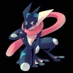  black_background creature full_body gen_6_pokemon greninja no_humans pokemon pokemon_(creature) shiwo_(siwosi) simple_background solo 