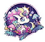  commentary commentary_request crayonchewer creature from_side galarian_form galarian_ponyta highres mushroom no_humans plant pokemon pokemon_(creature) profile signature simple_background solo star unicorn white_background 