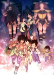  1girl 6+boys :o ^_^ abs annoyed arm_around_neck armlet armor arms_at_sides backlighting bald bardock bare_arms bare_shoulders black_eyes black_footwear black_hair black_legwear blue_footwear blurry bokeh boots breasts broly_(dragon_ball_super) brothers cape chest_scar clenched_teeth closed_eyes closed_mouth clothes_around_waist clothes_writing commentary_request d: depth_of_field dougi dragon_ball dragon_ball_minus dragon_ball_super_broly dragon_ball_z facial_scar father_and_son fingernails from_above from_behind frown full_body gine gloves grey_hair grin hand_on_own_head happy highres hug king_vegeta light_particles light_smile locked_arms long_hair long_skirt looking_at_another looking_back mattari_illust medium_breasts monkey_tail mother_and_son multiple_boys muscle nape nappa nervous open_mouth pantyhose paragus_(dragon_ball_super) pectorals profile purple_legwear purple_skirt raditz scar scar_on_cheek scouter shadow shirtless siblings skirt smile son_gokuu spiky_hair star_(sky) sweatdrop tail tarble teeth thigh_strap time_paradox twitter_username vegeta very_long_hair waist_cape walking white_footwear white_gloves wristband 