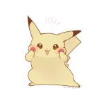  1boy cute kawaii no_humans pikachu pokemon squishing_cheeks 