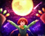  1other chara_(undertale) rainbow_scarf scarf solo undertale 