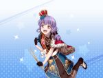  bang_dream! blush dress long_hair purple_hair red_eyes smile twintails udagawa_ako 
