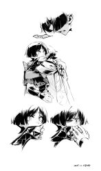  ... 2boys animal_print arm_at_side armor bird_print blunt_ends bridal_gauntlets cape commentary covering_another's_mouth dated dual_persona facing_down frilled_sleeves frills genshin_impact greyscale hand_over_another's_mouth head_on_another's_shoulder highres japanese_armor japanese_clothes kimono kote looking_to_the_side lower_teeth_only monochrome multiple_boys open_mouth parted_bangs partially_shaded_face qiao2121 raised_eyebrows sash scaramouche_(genshin_impact) short_sleeves single_sode speech_bubble spoken_ellipsis symbol-only_commentary tearing_up teeth tsurime wanderer_(genshin_impact) white_background wide-eyed 