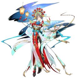  1girl aerial_fireworks animal_print anklet arm_behind_back azusa_(langrisser) beads bird_print black_boots black_dress blue_eyes blunt_bangs boots brown_hair chinese_clothes crossed_legs dress earrings fengguan festival fireworks floating_clothes folding_fan full_body game_cg gold_anklet gold_trim green_socks hair_beads hair_ornament hand_fan hanfu headdress high_heel_boots high_heels highres holding holding_fan jewelry langrisser langrisser_mobile lantern layered_dress legs long_dress long_sleeves looking_at_viewer night_sky official_alternate_costume official_art ornate_clothes paper_fan parted_lips pom_pom_(clothes) print_fan sash second-party_source simple_background sky smile socks solo standing tachi-e tassel tassel_earrings transparent_background waist_sash walking white_sleeves wide_sleeves yunjian 