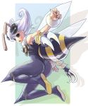  antenna ass bee_girl buggirl capcom insect insect_girl katahira_masashi monster monster_girl pantyhose purple_pantyhose q-bee vampire_(game) wings 