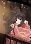  black_hair houraisan_kaguya japanese_clothes kimono long_hair touhou 