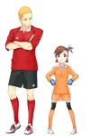 adidas character_request gin hair_bobbles idolmaster side_ponytail soccer thighhighs uniform 