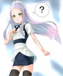  blush flat_chest gundam gundam_00 hat long_hair maid purple_hair shinya_(artist) soma_peries soma_phelles thigh-highs thighhighs yellow_eyes 