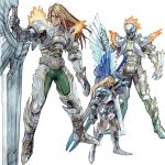  arm_up armor blonde_hair breastplate concept_art full_armor gauntlets greatsword greaves helmet holding_sword holding_weapon huge_sword huge_weapon knight long_hair lowres male pauldrons serious siegfried_schtauffen soul_calibur soul_calibur_(weapon) soulcalibur sword weapon zweihander 