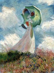  1other blue_sky bob_cut bonnet clouds colored_skin dress flower full_body gardevoir gardevoir_(fashionable) grass green_hair green_skin gyura hand_up hat hat_flower holding holding_umbrella looking_down multicolored_skin outdoors painterly pokemon pokemon_(creature) pokemon_focus pokemon_unite red_flower short_hair sky solo standing two-tone_skin umbrella white_bonnet white_dress white_skin yellow_eyes 