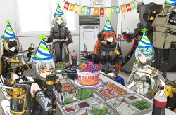  birthday birthday_cake birthday_party eating food isolde_(zenless_zone_zero) long_hair looking_at_viewer magus_(zenless_zone_zero) medium_hair multiple_girls orphie_(zenless_zone_zero) orphie_magnusson pov seed_(zenless_zone_zero) seed_sr. smile soldier_11_(zenless_zone_zero) trigger_(zenless_zone_zero) zenless_zone_zero 