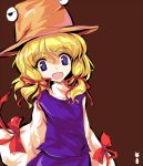  blonde_hair blue_eyes hair_ribbon hair_ribbons hat ideolo moriya_suwako parody ribbon ribbons style_parody touhou 