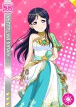  blue_hair blush character_name dress fairy long_hair love_live!_school_idol_festival love_live!_school_idol_project matsuura_kanan smile violet_eyes 