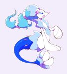  :d artsy-rc commentary english_commentary full_body gen_7_pokemon grey_background highres no_humans open_mouth pokemon pokemon_(creature) primarina signature simple_background smile 