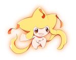  alternate_color artsy-rc commentary english_commentary full_body gen_3_pokemon highres jirachi looking_at_viewer no_humans orange_outline outline pokemon pokemon_(creature) shiny_pokemon signature smile solo white_background 