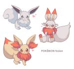  :o alolan_form alolan_vulpix blue_eyes blush brown_eyes clarevoir closed_mouth commentary creature eevee english_commentary english_text fennekin full_body fusion gen_1_pokemon gen_6_pokemon gen_7_pokemon gen_8_pokemon looking_at_viewer multiple_fusions no_humans pokemon pokemon_(creature) scorbunny simple_background smile white_background 