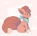  clarevoir commentary commission english_commentary eyepatch full_body gen_1_pokemon no_humans pokemon pokemon_(creature) simple_background solo vulpix white_background 