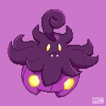  alternate_color artsy-rc commentary gen_6_pokemon highres no_humans pink_background pink_theme pokemon pokemon_(creature) pumpkaboo shiny_pokemon signature simple_background solo symbol_commentary 