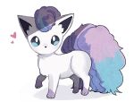  clarevoir commentary creature english_commentary full_body fusion galarian_form galarian_ponyta gen_1_pokemon gen_8_pokemon heart looking_at_viewer no_humans pokemon pokemon_(creature) simple_background solo standing standing_on_three_legs vulpix white_background 