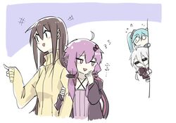  +++ 4girls :d =_= ahoge bangs black_jacket blue_hair blush brown_sweater closed_eyes collarbone criss-cross_halter cropped_torso dress eyebrows_visible_through_hair flying_sweatdrops hair_between_eyes hair_ornament halterneck hatsune_miku ia_(vocaloid) jacket long_hair long_sleeves looking_away master_(vocaloid) multiple_girls nejikyuu o_o open_clothes open_jacket open_mouth peeking_out purple_background purple_dress purple_hair ribbed_sweater short_hair_with_long_locks sidelocks silver_hair sleeves_past_wrists smile sweater teardrop turtleneck turtleneck_sweater two-tone_background upper_body very_long_hair violet_eyes vocaloid voiceroid white_background yuri yuzuki_yukari 