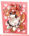  /\/\/\ 1girl absurdres animal_ear_fluff animal_ears apron bell bell_collar breasts cat_paws collar commentary demonx20 deviantart_username fangs fate/grand_order fate_(series) fox_ears fox_girl fox_tail gloves hair_ribbon highres holding_ladle huge_filesize jingle_bell ladle large_breasts long_hair open_mouth paw_gloves paw_shoes paws pink_hair ponytail red_ribbon ribbon shoes solo tail tamamo_(fate)_(all) tamamo_cat_(fate) tumblr_username twitter_username white_legwear yellow_eyes 