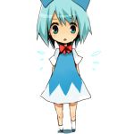  chibi cirno rin_(artist) rin_(royal) solo touhou 