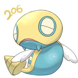  1other aqua_skin closed_eyes colored_skin drill drill_tail dunsparce multicolored_skin no_humans okiza_yuuri open_mouth pokemon pokemon_(creature) simple_background snake solo spikes tail two-tone_skin white_background wings yellow_skin 