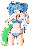  innertube kawashiro_nitori lowres manji_taba swimsuit touhou 