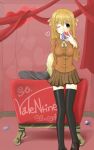  blonde_hair chocolate heart hearts long_hair pangya thighhighs valentine 