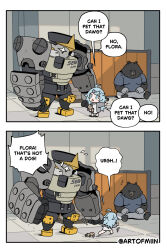 1girl artofmiin bear_boy long_hair multiple_boys seed_(zenless_zone_zero) seed_sr. zenless_zone_zero