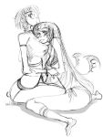  kaibutsu_oujo kamura_reiri mike156 monochrome riza_wildman sketch 