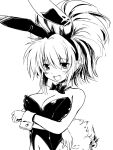  bunny_ears bunnysuit edobox excellen_browning monochrome rabbit_ears super_robot_wars 