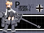  girl_arms gloves mecha_musume military military_vehicle short_hair tank tiger_(tank) vehicle world_war_ii wwii zeco 