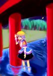  bridge green_eyes mizuhashi_parsee rebanira short_hair torii touhou water 