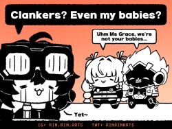 1boy billy_kid grace_howard long_hair mecha mecha_musume multiple_girls qingyi_(zenless_zone_zero) rinrinarts zenless_zone_zero