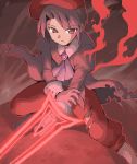  kanon_(character) lowres oekaki red short_hair sword torn_clothes umineko_no_naku_koro_ni weapon 