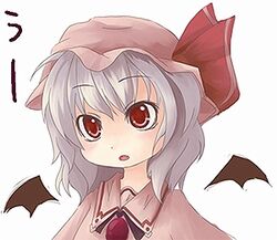  lowres red_eyes remilia_scarlet touhou wings 