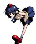  camera geta hat onimaru_gonpei red_eyes shameimaru_aya short_hair skirt tengu-geta touhou 