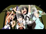  hakurei_reimu ibuki_suika kawashiro_nitori kumo parody shameimaru_aya style_parody tengen_toppa_gurren_lagann touhou 