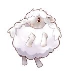  :3 :d artsy-rc commentary english_commentary full_body gen_8_pokemon highres no_humans open_mouth pokemon pokemon_(creature) sheep signature simple_background smile solo white_background wooloo 