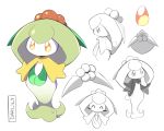 artsy-rc character_name commentary concept_art english_commentary full_body highres multiple_views no_humans original pokemon pokemon_(creature) 