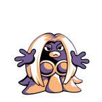  1girl breasts commentary creature english_commentary frown full_body gen_1_pokemon jynx long_hair no_humans open_hands parted_hair pokemon pokemon_(creature) rumwik simple_background solo standing white_background 