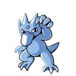  blue_theme claws commentary creature english_commentary full_body gen_1_pokemon golduck no_humans pokemon pokemon_(creature) rumwik simple_background solo standing white_background 