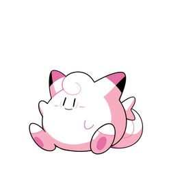  black_eyes blush_stickers clefairy closed_mouth commentary creature english_commentary full_body gen_1_pokemon monochrome no_humans pink_theme pokemon pokemon_(creature) pokemon_(game) pokemon_rgby pokemon_rgby_(style) rumwik signature simple_background sitting smile solo waving white_background 