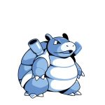  blastoise blue_theme claws commentary creature english_commentary full_body gen_1_pokemon monochrome no_humans pokemon pokemon_(creature) pokemon_(game) pokemon_rgby pokemon_rgby_(style) rumwik signature simple_background solo standing white_background 