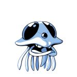  blue_theme commentary creature crossed_arms english_commentary full_body gen_1_pokemon looking_at_viewer no_humans pokemon pokemon_(creature) rumwik signature simple_background solo tentacruel white_background 